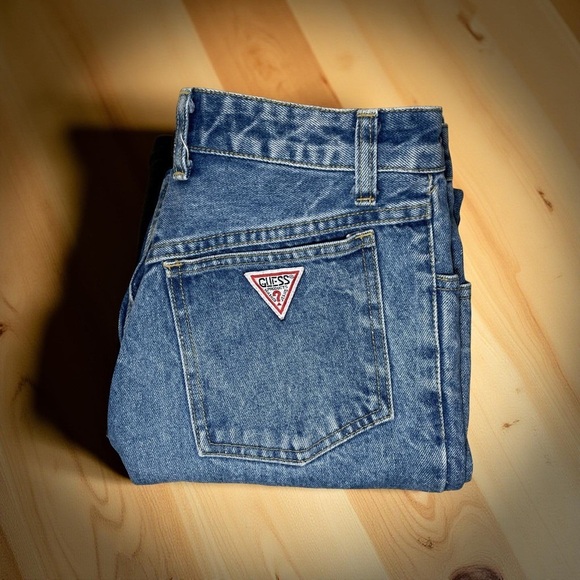 Vintage GUESS Georges Marciano High Waist Jeans w/ Ankle Zippers Sz 30 USA Made - Picture 2 of 16